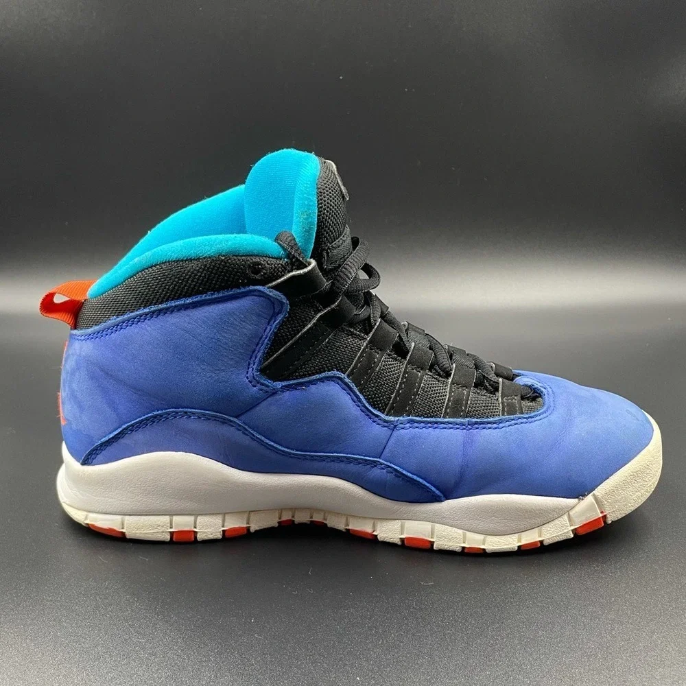 Jordan 10 Retro Tinker Blue‎ Orange Basketball Shoes 310805-408 Men's Sz 5Y